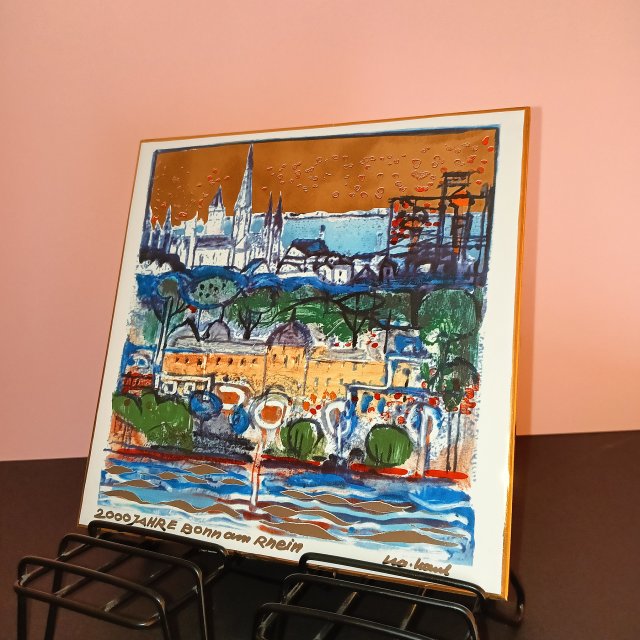 Płytka ceramiczna z panoramą Bonn nad Renem - stan idealny