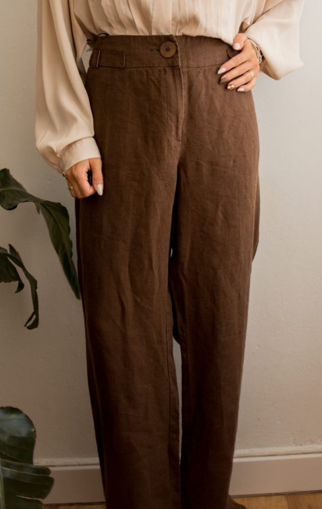Lniane spodnie XL