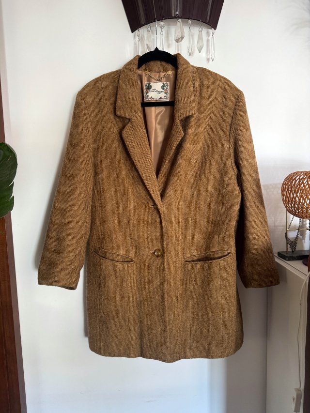 100% wełna marynarka true vintage