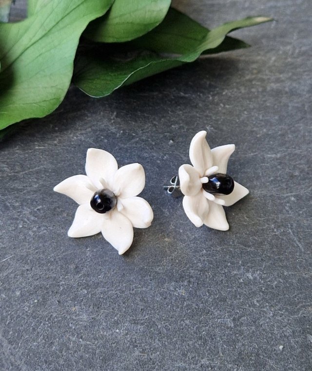 Kolczyki Śniadek z obsydianem