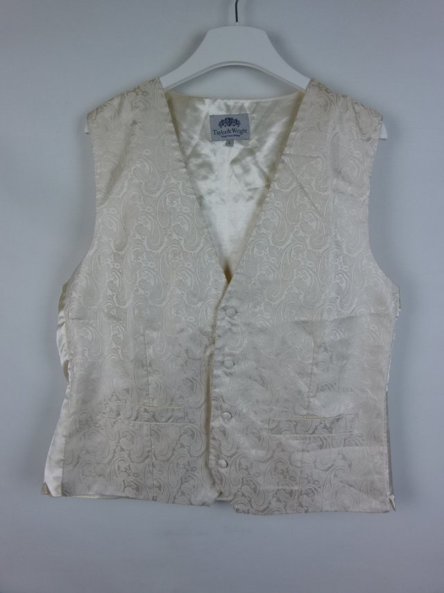 Taylor&Wright męska elegancka kamizelka ecru / L