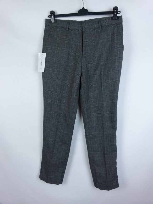 Taylor & Wright eleganckie spodnie krata z metką 32S slim / S