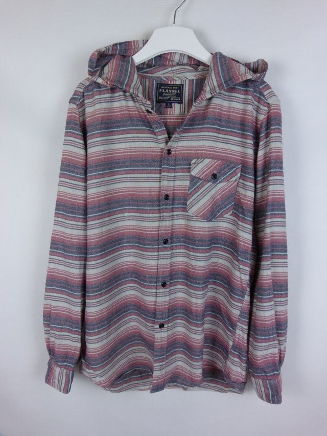 Uniqlo Flannel koszula z kapturem bawełna / L