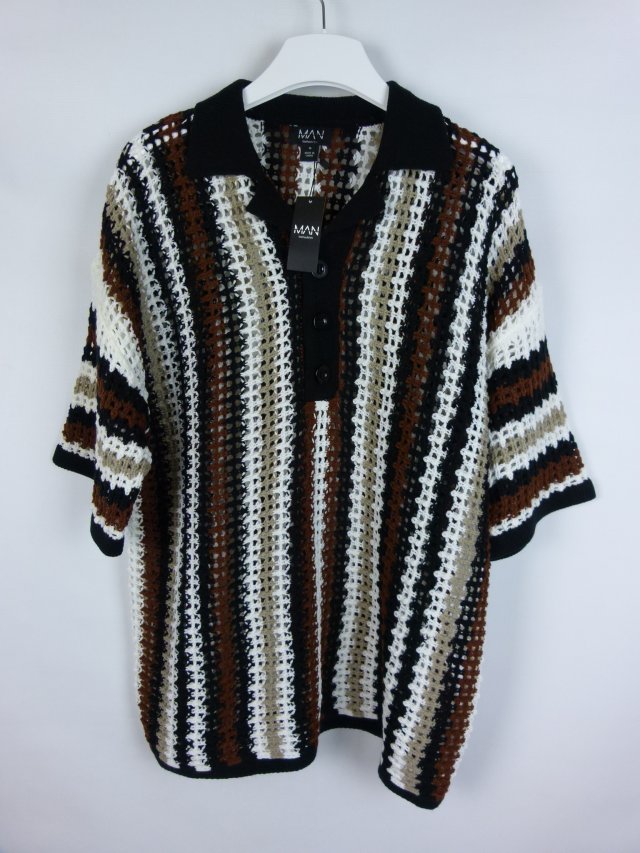 Boohoo swetrowa koszulka polo z metką oversize / M