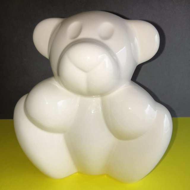 Kultowa biała figurka niedźwiedzia z ceramiki Royal Boch (20 cm) - stan idealny