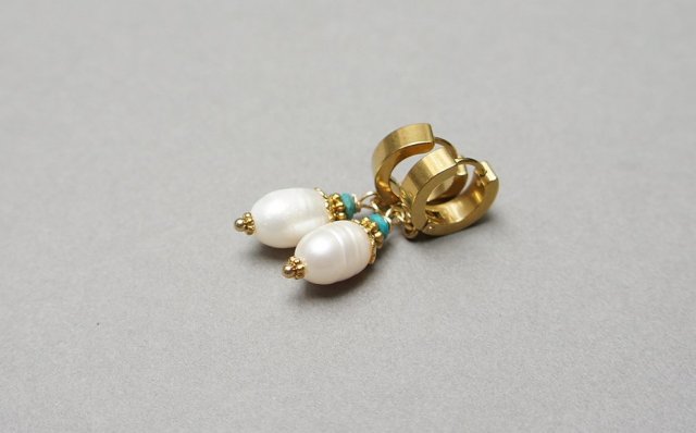 Pearls [white] perły vol. 23 - kolczyki