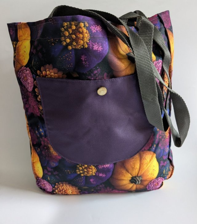 Shopperka Jesienne Dynie i Kwiaty – torba handmade