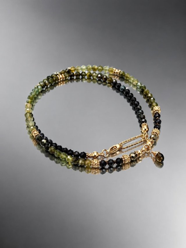 Turmaliny zielone /choker/ vol. 56 naszyjnik /01.10.26/- Szlachetna kolekcja