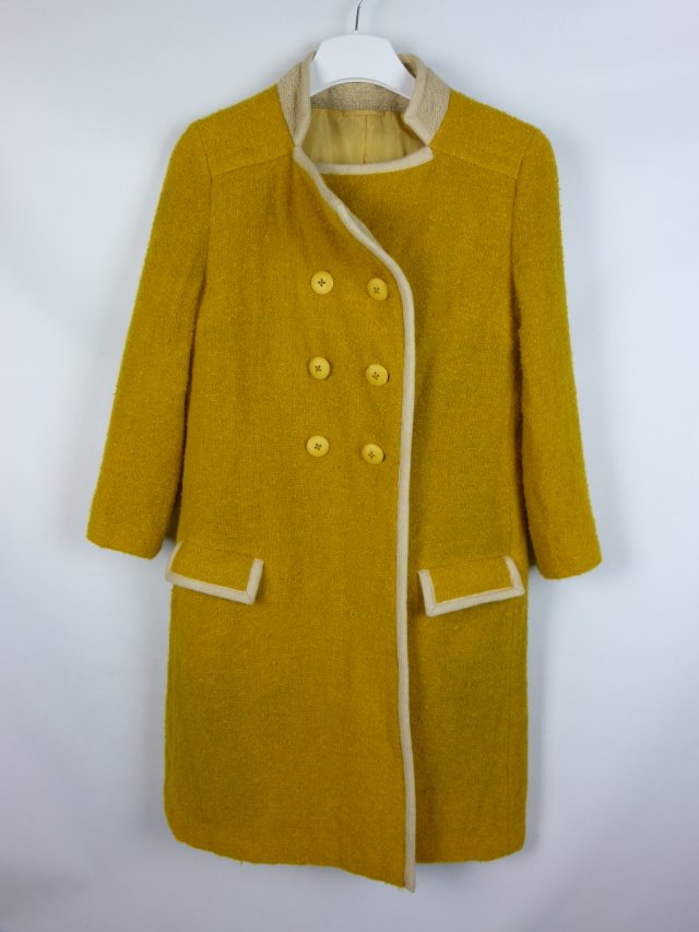 Cojana wełniany płaszczyk vintage wełna / S petite