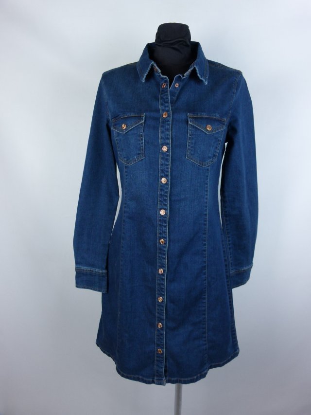New Look Denim rozpinana sukienka jeans przed kolano 12 / 38