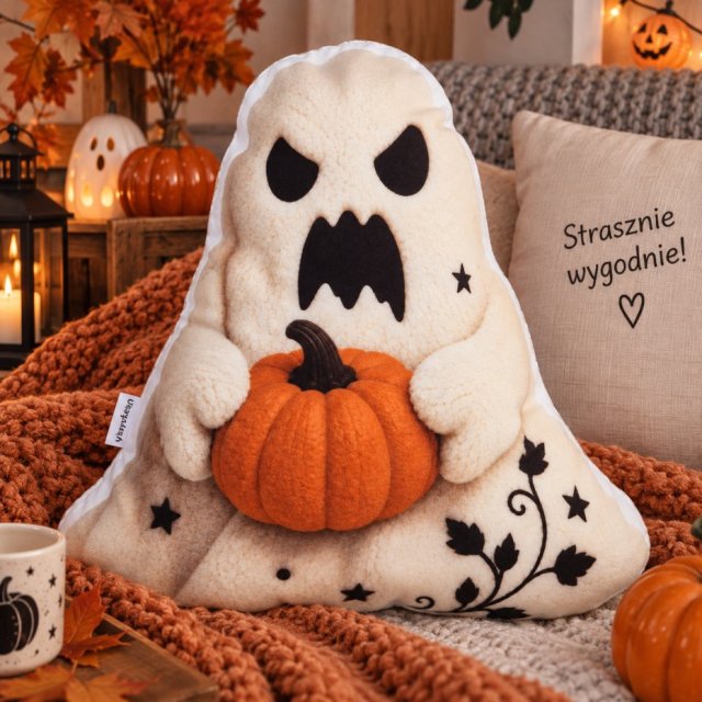 Poduszka duch przytulanka duszek maskotka Halloween poduszka na Halloween z duchem