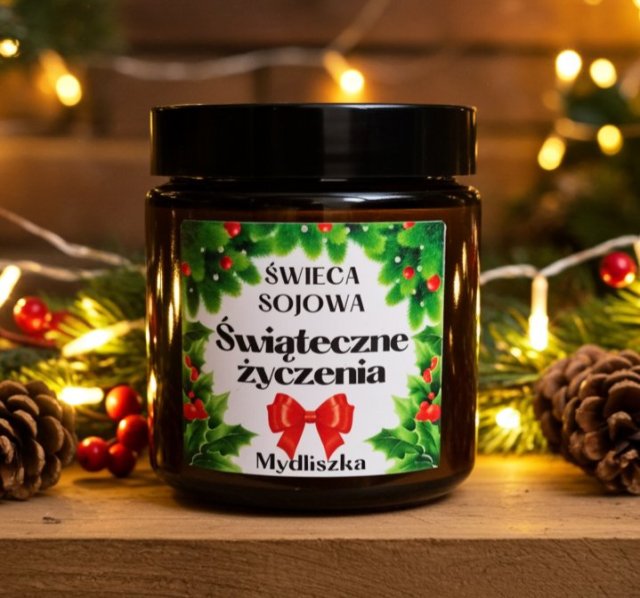 Naturalna świeczka sojowa Świąteczne życzenie 120 ml