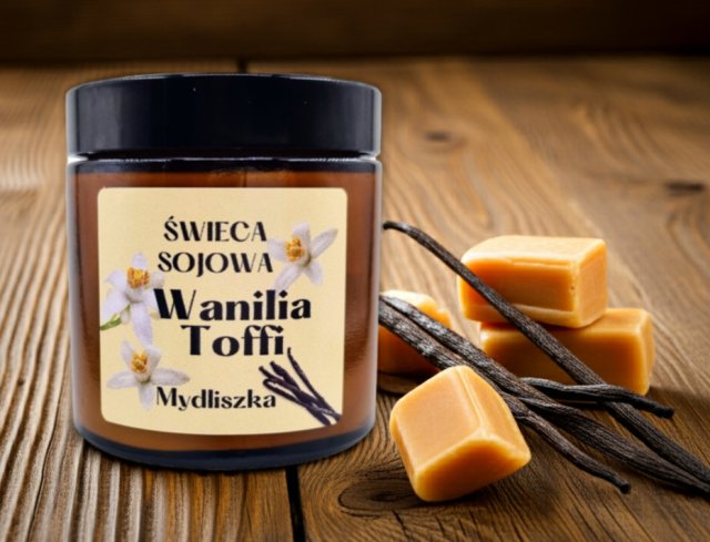 Naturalna świeczka sojowa Wanilia toffi 120 ml