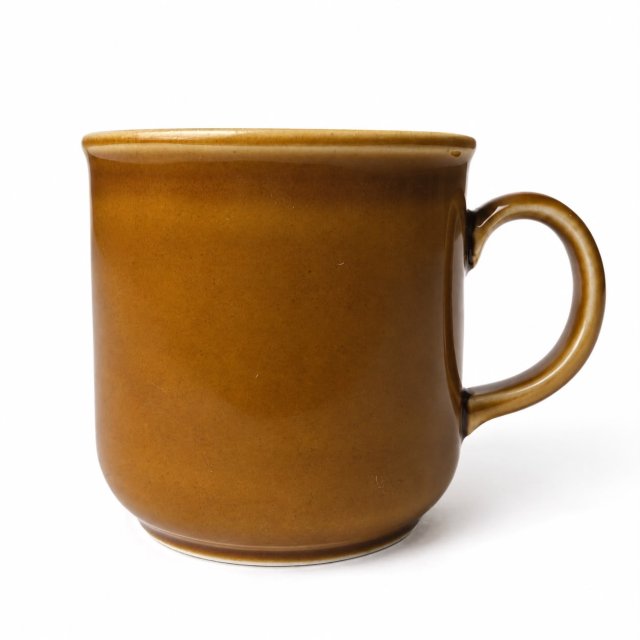 Kubek vintage DDR / GDR brązowy ceramika retro PRL lata 70