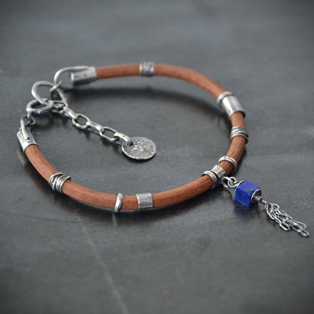 Bransoletka z rzmieniem i lapis lazuli