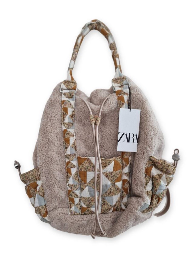 ZARA - PLUSZOWY PLECAK - TORBA
