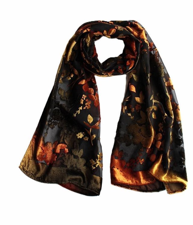 Szal vintage welur velvet szalik