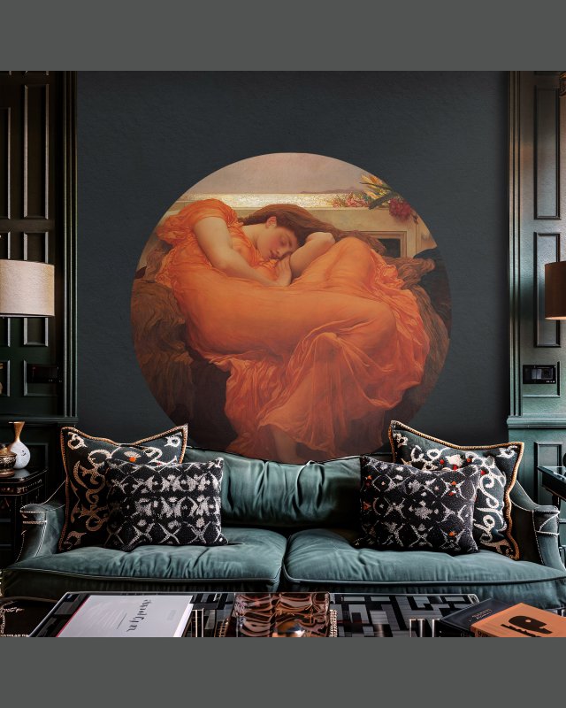 Tapeta koło w stylu prerafaelickim "Flaming June"