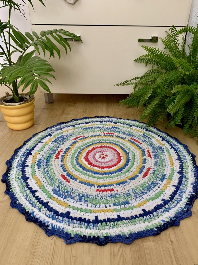 Kolorowy dywanik bawełniany, 75 cm