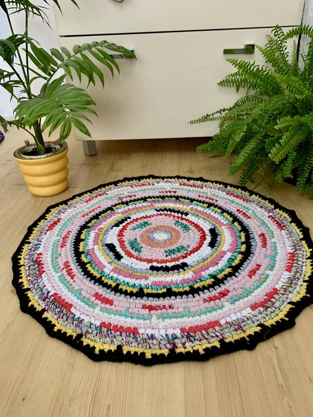 Okrągły dywanik bawełniany, 75 cm