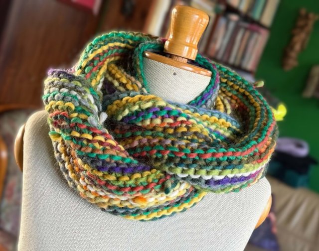 100% wool * SZAL / TUBA BOHO * MULTICOLOR * WEŁNIANY OTULACZ
