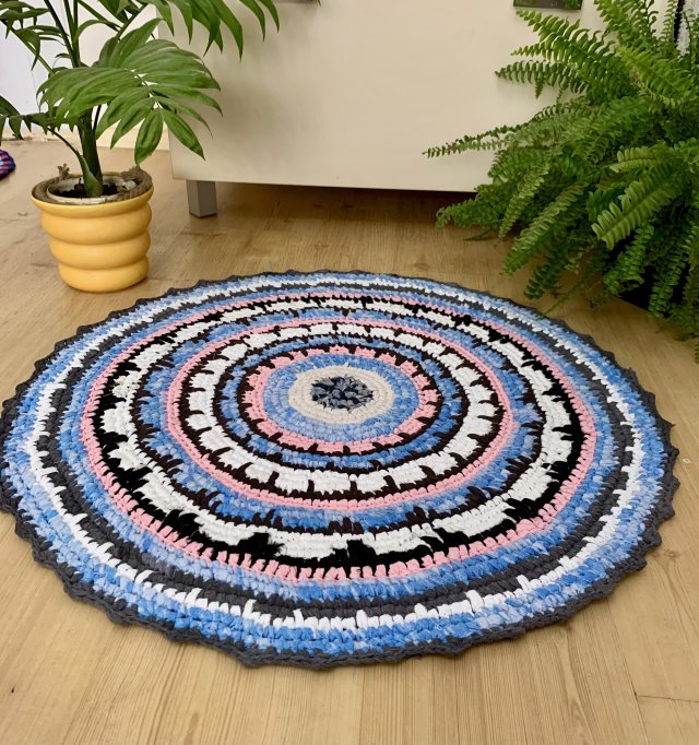 Okrągły dywanik bawełniany, 73 cm