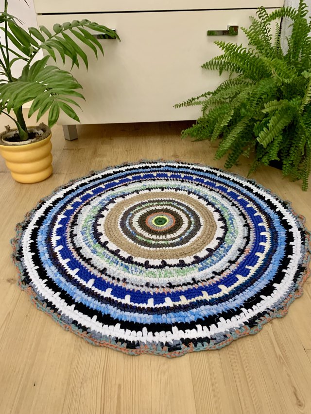 Okrągły dywanik bawełniany, 73 cm