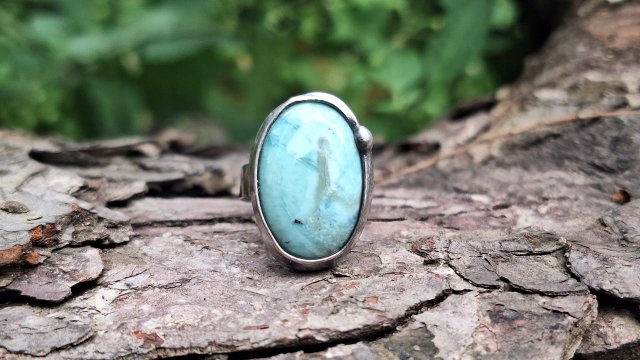 Larimar - pierścionek regulowany