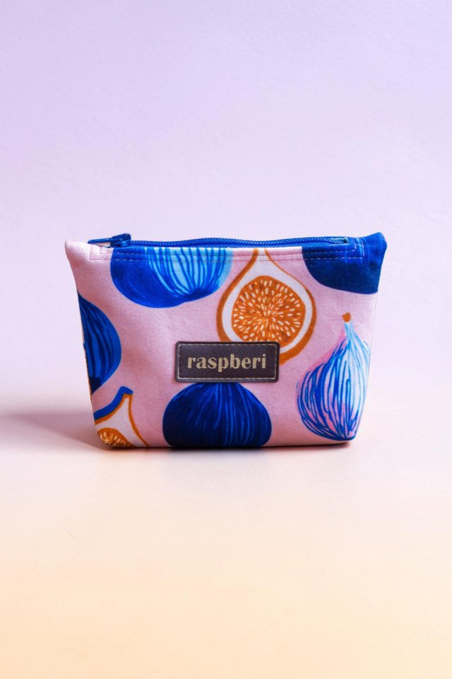 Etui na klucze z weluru w figi – praktyczne etui handmade