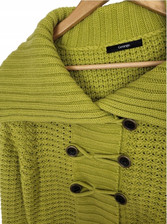 GEORGE ciepły sweter oliwkowy  40 L