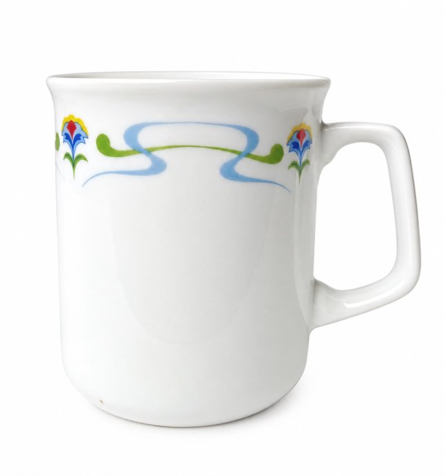 Kubek Ćmielów 1790 PRL porcelana Vintage Retro kwiaty Made in Poland