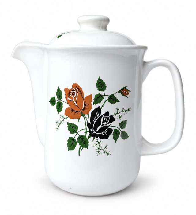 Dzbanek Tułowice PRL Vintage róże polski design ceramika