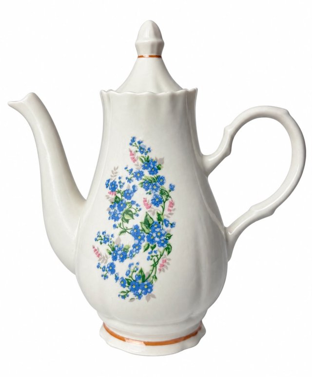 Dzbanek Niezapominajki Dobrusz lata 70 porcelana Vintage PRL retro home