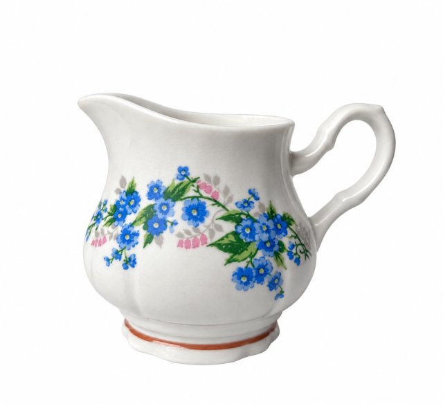 Mlecznik Vintage Niezapominajki Dobrusz lata 70 PRL retro home