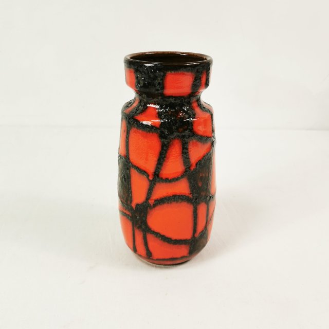 Wazon ceramiczny Fat Lava, Scheurich Keramik 242-22 " Pajęczyna" lata 60.