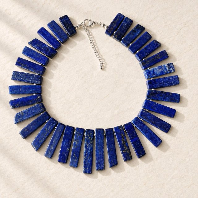 Królewski naszyjnik "Wachlarz" z Lapis Lazuli