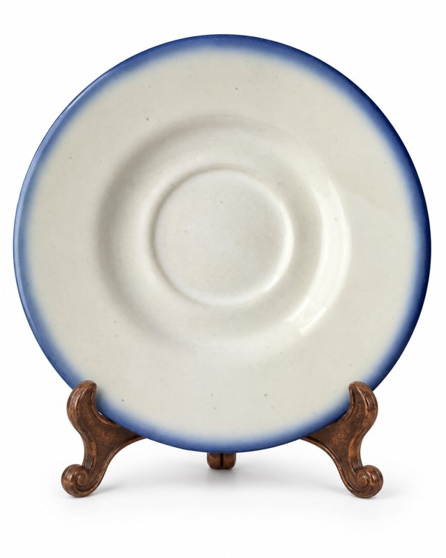 Talerzyk Spodek Tułowice Porcelit PRL Vintage niebieski ombre Retro Polski Design