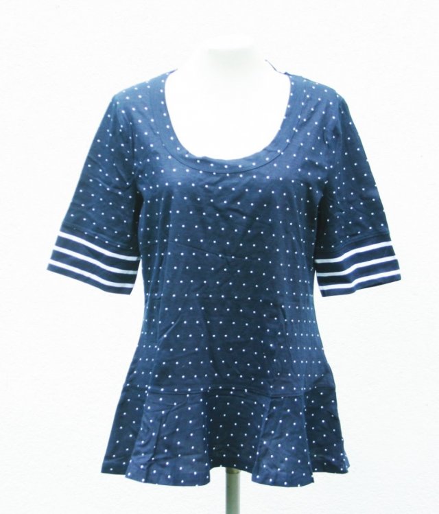 NOWA! POLKA DOT BLUZKA W GROSZKI MARINE YACHT STYLE M/L