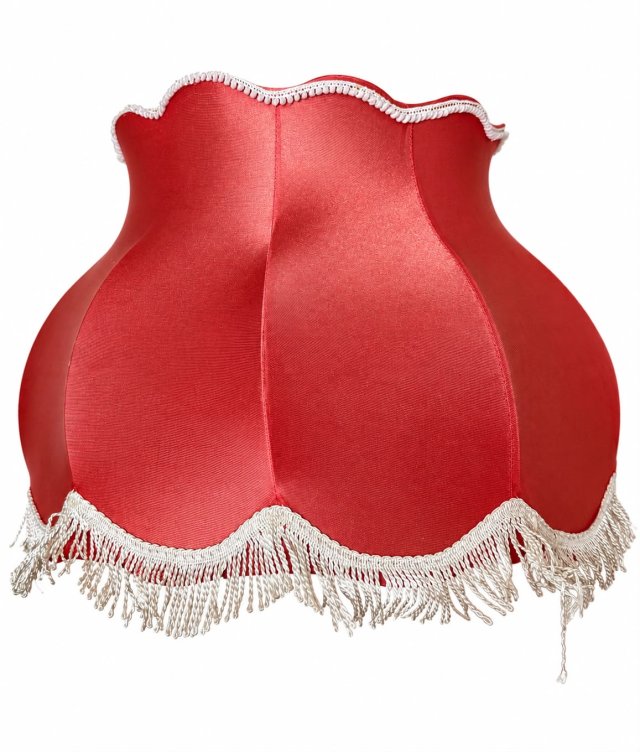 Abażur klosz  z frędzlami do lampy stojącej Wielki ! PRL Vintage retro