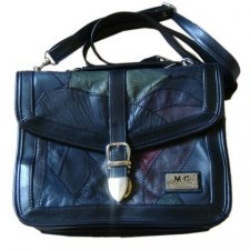 skórzana z kolorowych łatek