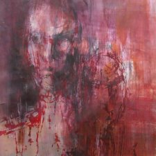 twarze w czerwieniach