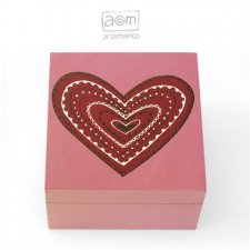 pudełko - różowe serce