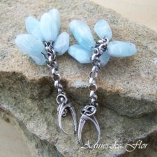 Kolczyki z akwamarynem