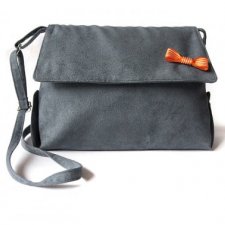 torebka midi - grey & orange -