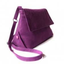 torebka midi - violet & flowers-