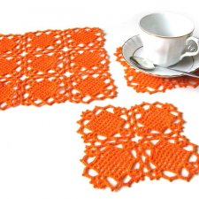 zestaw serwetek pomarańczowych