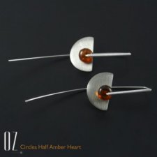Circles Half Amber Heart