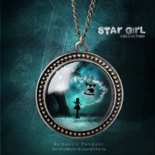 Star Girl i Kiwi, romantyczny medalion