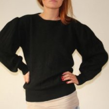 Czarny, naturalny sweter moherowy !
