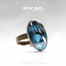 Star Girl i Bocian - pierścionek